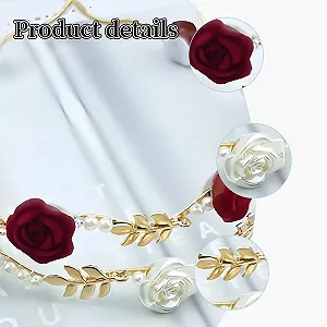 Обруч для волос с розами и жемчугом, 2 шт. synthetic.ua - Фото 1