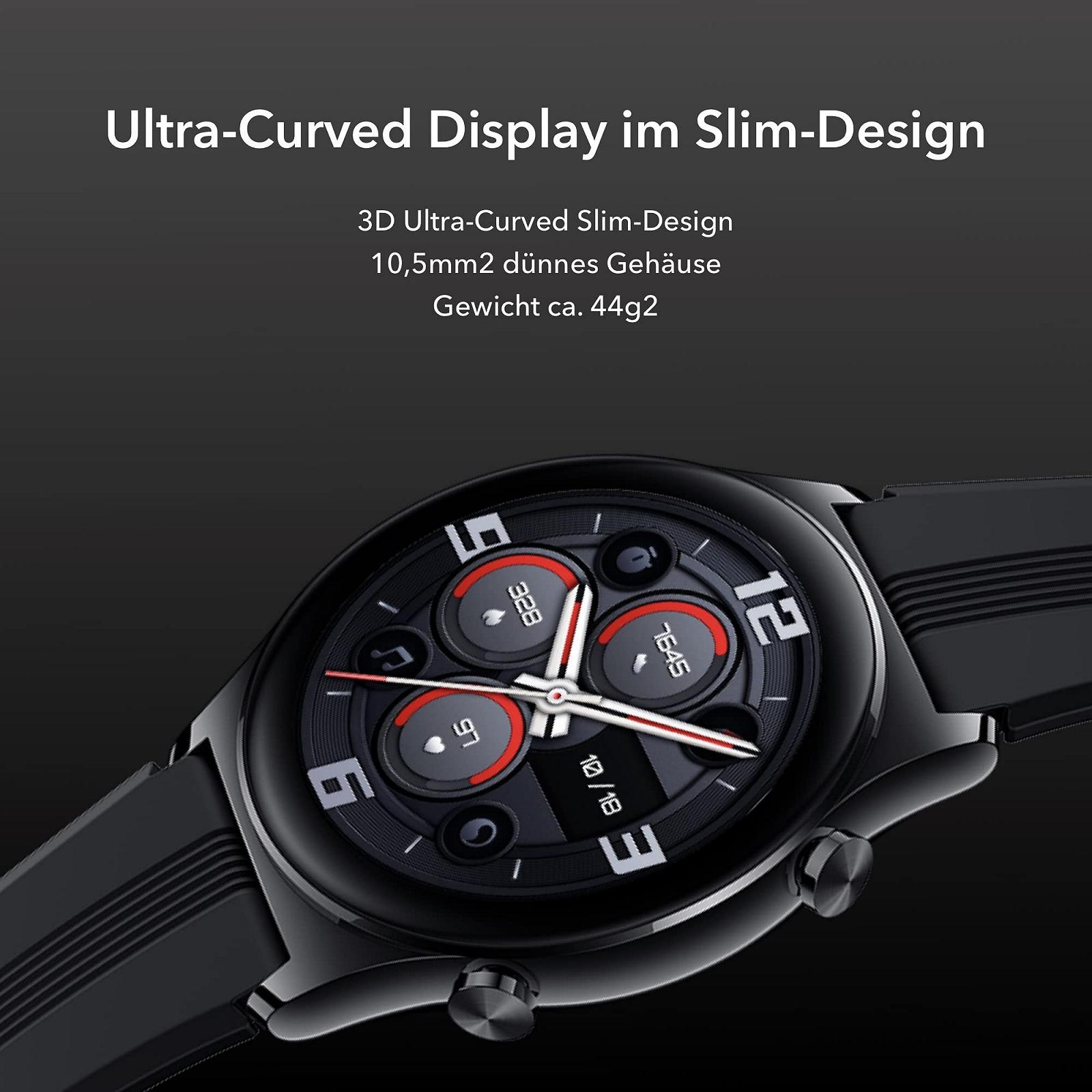 Смарт-часы HONOR Watch GS 3 1.43 дюйма AMOLED сенсорный экран монитор сердечного ритма мониторинг сна и кислорода в крови GPS 14 дней автономной работы Midnight Black, фото №3