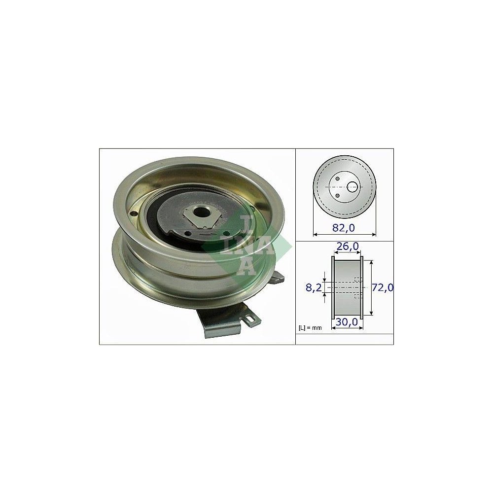 Натяжной ролик ремня ГРМ INA 531 0203 20 для AUDI SEAT SKODA VW, фото №1