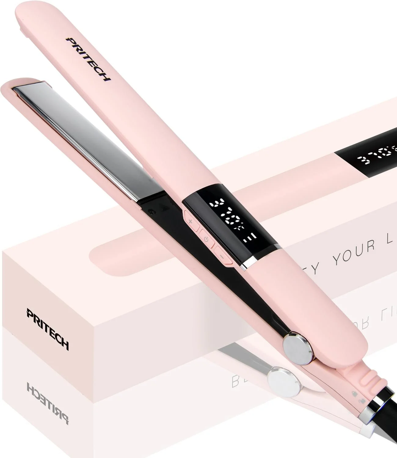 Выпрямитель для волос PRITECH с титановыми пластинами и LCD-дисплеем 150-230°C Pink, фото №1 Выпрямитель для волос PRITECH с титановыми пластинами и LCD-дисплеем 150-230°C Pink, фото №1