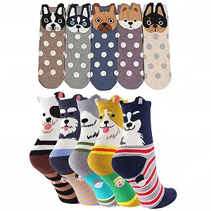 Жіночі шкарпетки з бавовни з мультяшним малюнком - Фото 1