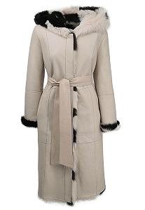 Кожаное пальто с капюшоном Hollert - Фото 1