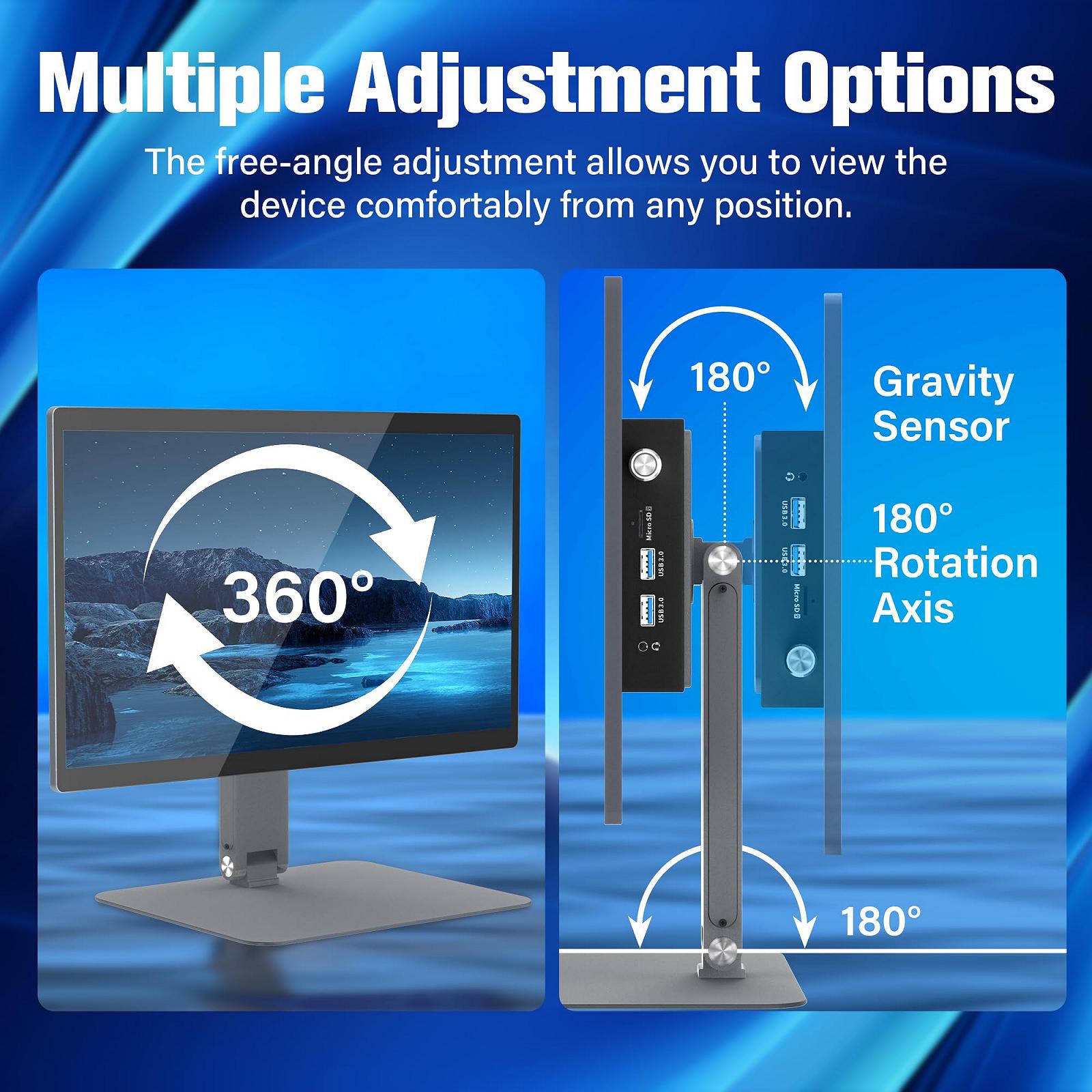 Комп'ютер All in One HEIGAOLAPC 15.6-Inch Touchscreen FHD Display J4125 8GB RAM 128GB ROM Win 11 Pro, фото №5