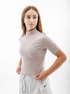 Футболка Nike W NSW ESSNTL RIB MOCK SS TOP L - Фото 1