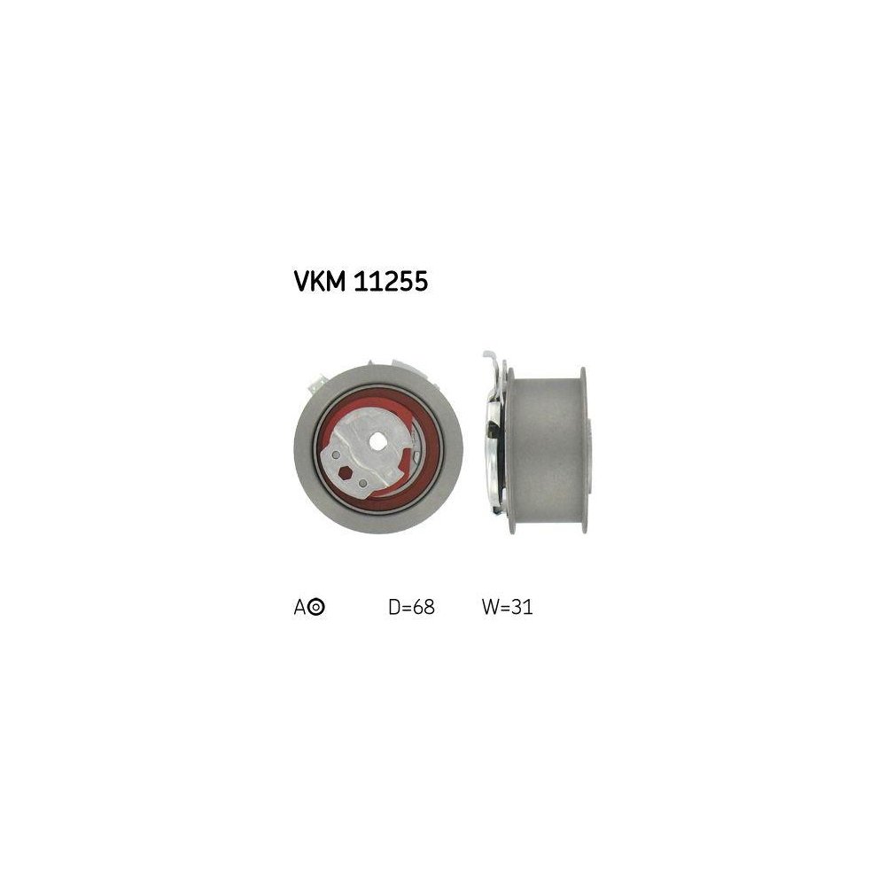 Натяжний ролик ременя ГРМ SKF VKM 11255 для AUDI CHRYSLER MITSUBISHI SEAT SKODA VW, фото №1