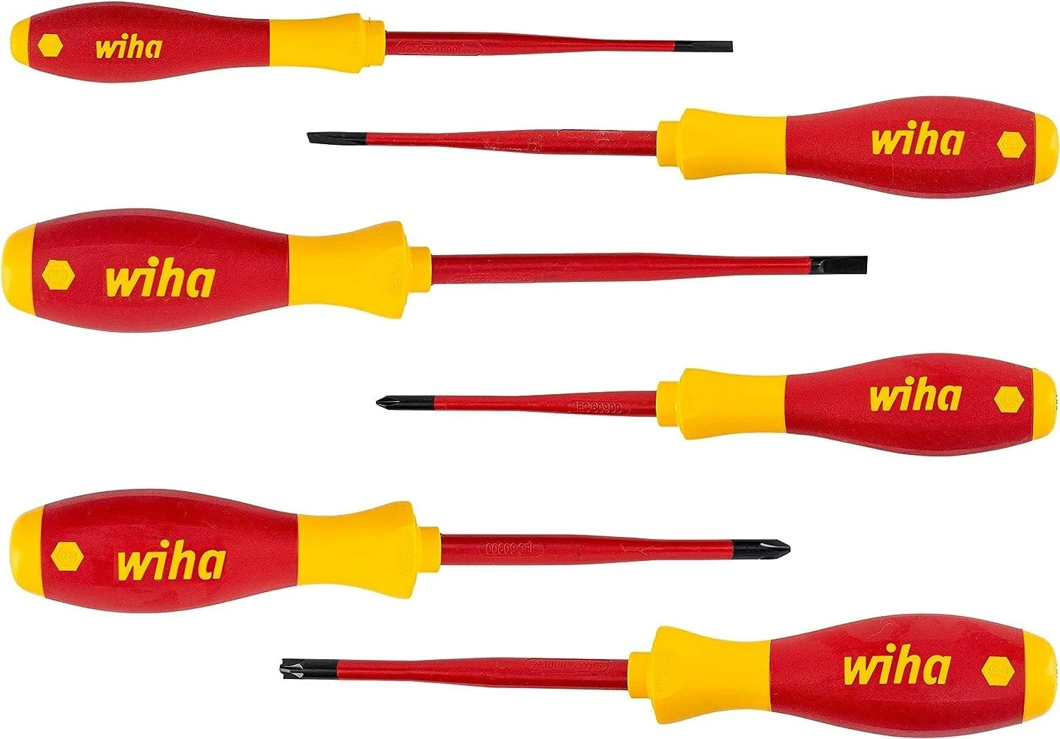 Набір діелектричних викруток Wiha SoftFinish electric slimFix Slotted / Phillips / Pozidriv 6 шт., фото №1