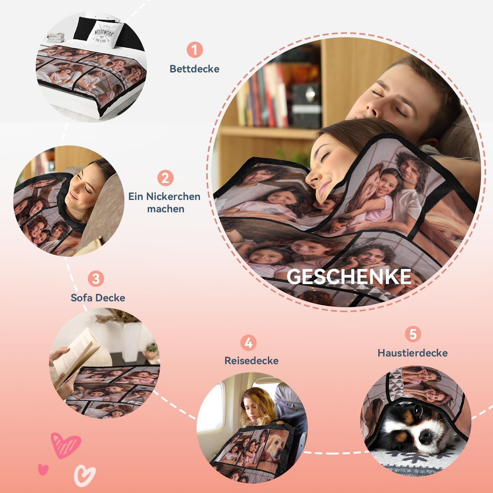 Персоналізований плед Bemaystar з фото, подарунок для мами, тата, дитини, друзів, домашніх тварин, сім'ї на День матері, День батька, фото №7 Персоналізований плед Bemaystar з фото, подарунок для мами, тата, дитини, друзів, домашніх тварин, сім'ї на День матері, День батька, фото №7