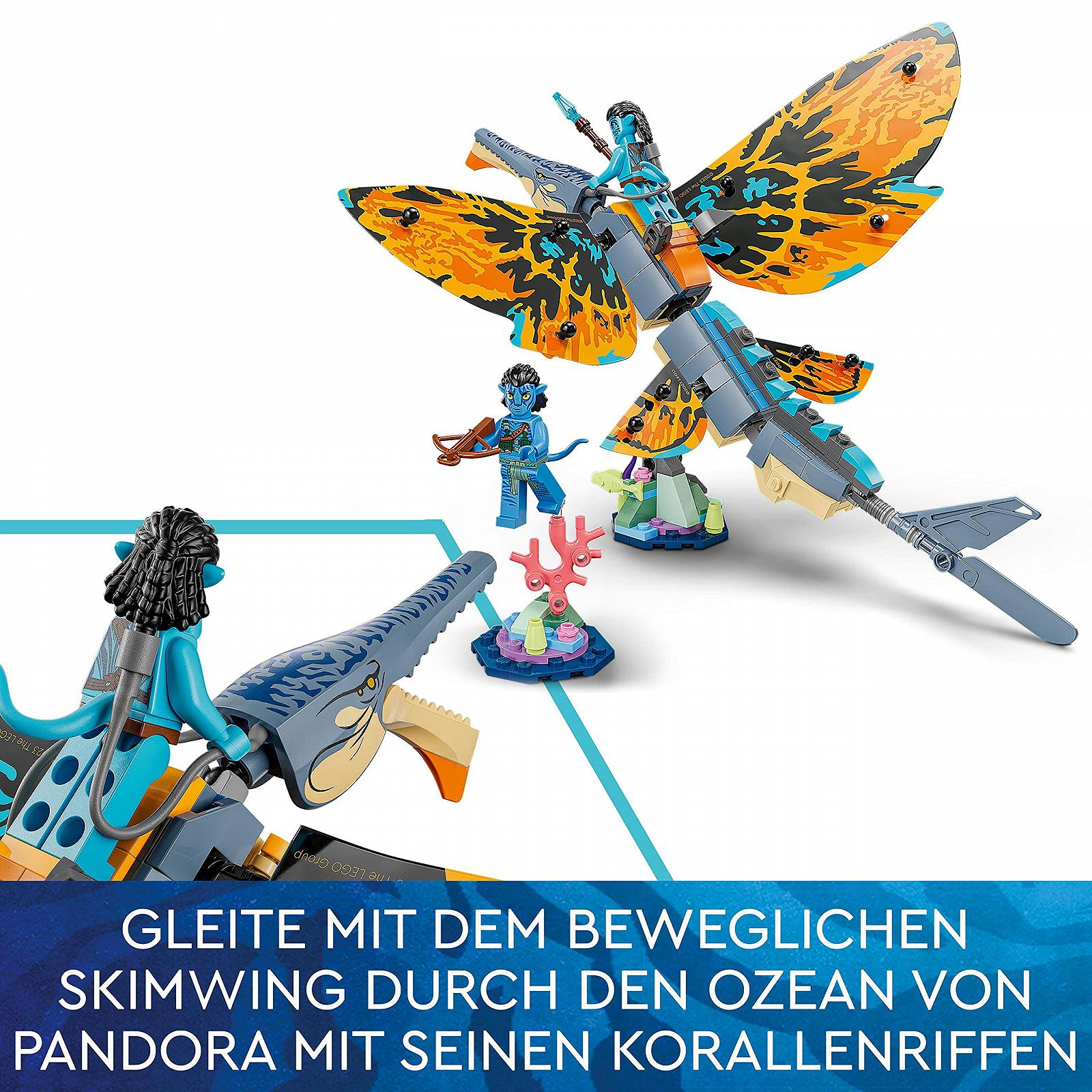Конструктор LEGO Avatar Skimwing Adventure 2022 Movie Set Collectible Animal Figures for Boys & Girls Pandora Coral Reef Tonowari and Jake Sully Mini Figures 75576, фото №4