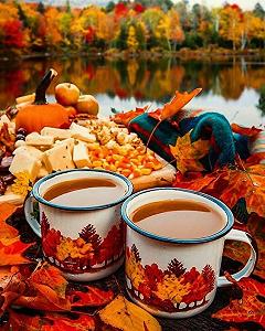 TN1229 Набір алмазної мозаїки на підрамнику 40х50 см Зігріваючий чай - Фото 1