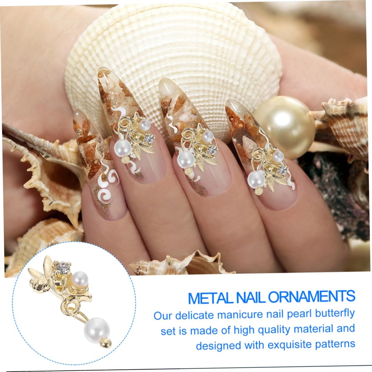 Украшения для ногтей Beavorty 12 шт., жемчуг для DIY маникюра, блестки для лица и украшения для ногтей, аксессуары для нейл-арта для натуральных и искусственных ногтей, фото №5