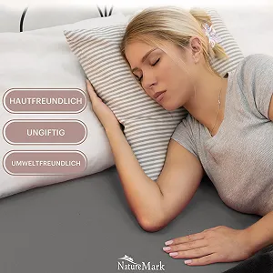 Простыня на резинке NatureMark Jersey 90 x 190 см, 100 x 200 см, антрацитовый серый, 2 шт synthetic.ua - Фото 1