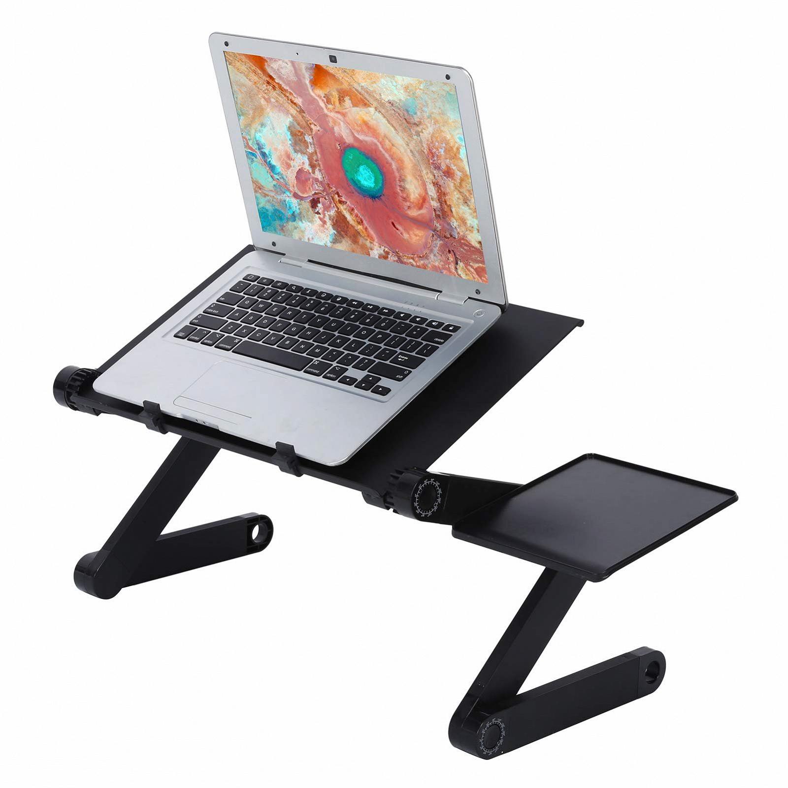 Підставка для ноутбука алюмінієва сплав складна регульована з підкладкою для миші, фото №8