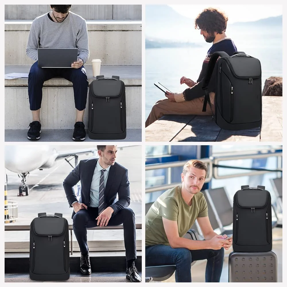Рюкзак Business Smart BANGE 15.6 дюйма USB Водонепроницаемый Черный, фото №7 Рюкзак Business Smart BANGE 15.6 дюйма USB Водонепроницаемый Черный, фото №7
