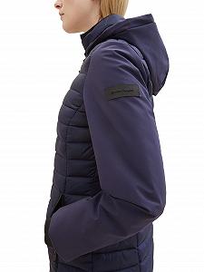 Женское стеганое гибридное пальто TOM TAILOR с капюшоном synthetic.ua - Фото 1