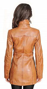 Шкіряне пальто 3/4 A1 FASHION GOODS Carol Жіноче приталене synthetic.ua - Фото 1