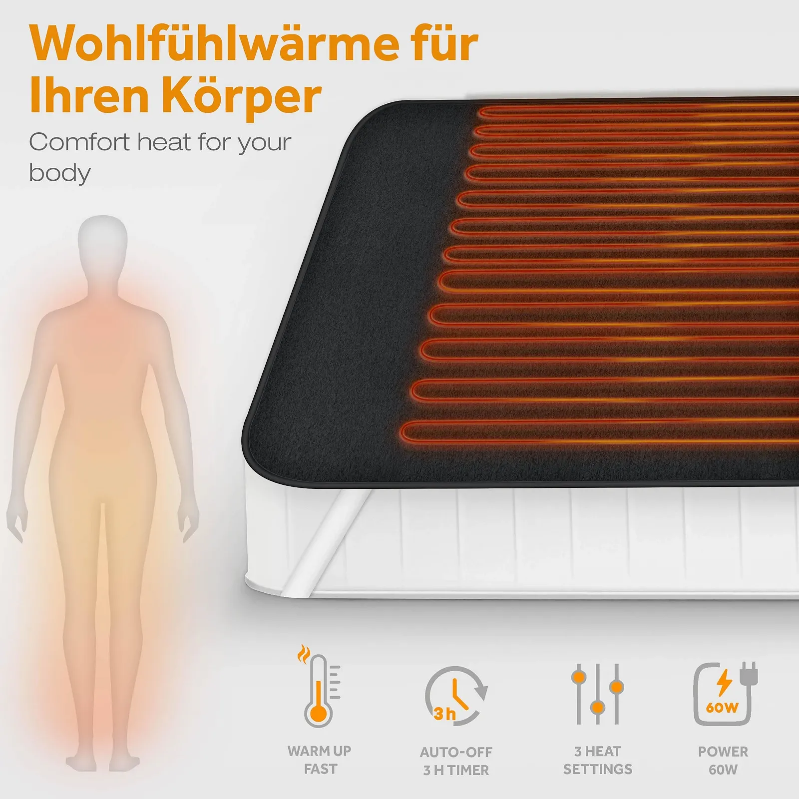 Електрична Грілка-Простирадло Sinnlein Fleece Thermal 190 x 80 см, фото №2 Електрична Грілка-Простирадло Sinnlein Fleece Thermal 190 x 80 см, фото №2