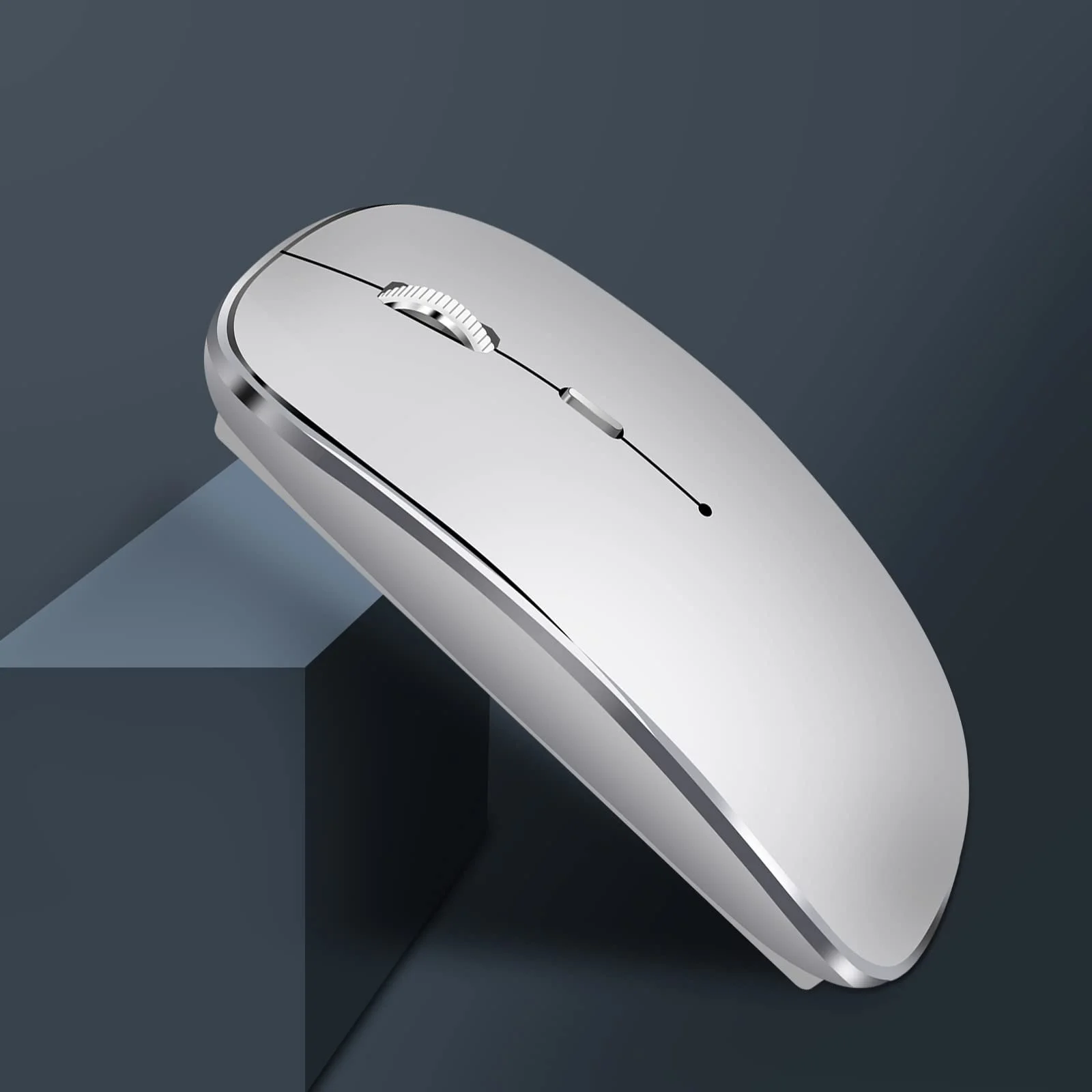 Мышь беспроводная QYFP 2.4 GHz с USB/USB-C двумя приемниками для ноутбука/настольного компьютера/ПК, перезаряжаемая тихая мышь, совместимая с iPad, MacBook Air/Pro, Mac, Chromebook, Windows, Computer, фото №7