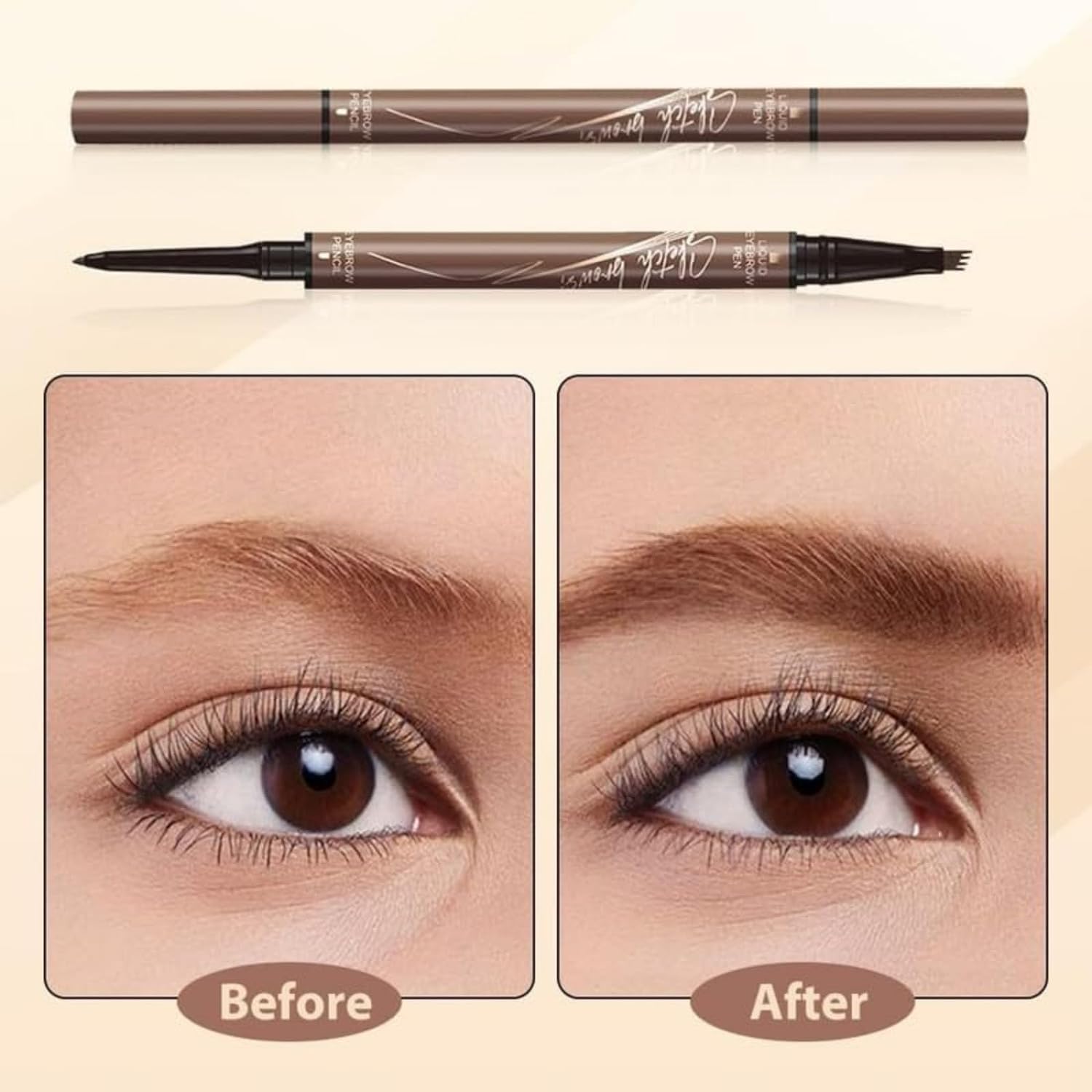 Карандаш Magic Eyebrow 2 в 1 Upgrade Multifunction 3D Microblading Light Brown + Dark Brown, фото №3 Карандаш Magic Eyebrow 2 в 1 Upgrade Multifunction 3D Microblading Light Brown + Dark Brown, фото №3