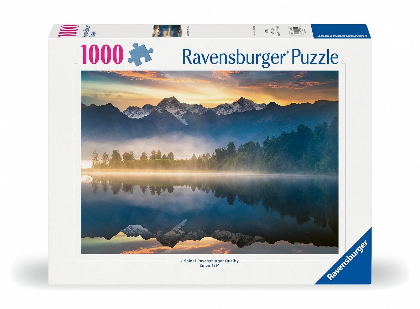 Пазл Ravensburger 12000356 Sunrise Over Lake Matheson 1000 деталей Amazon Special Edition, фото №2 Пазл Ravensburger 12000356 Sunrise Over Lake Matheson 1000 деталей Amazon Special Edition, фото №2