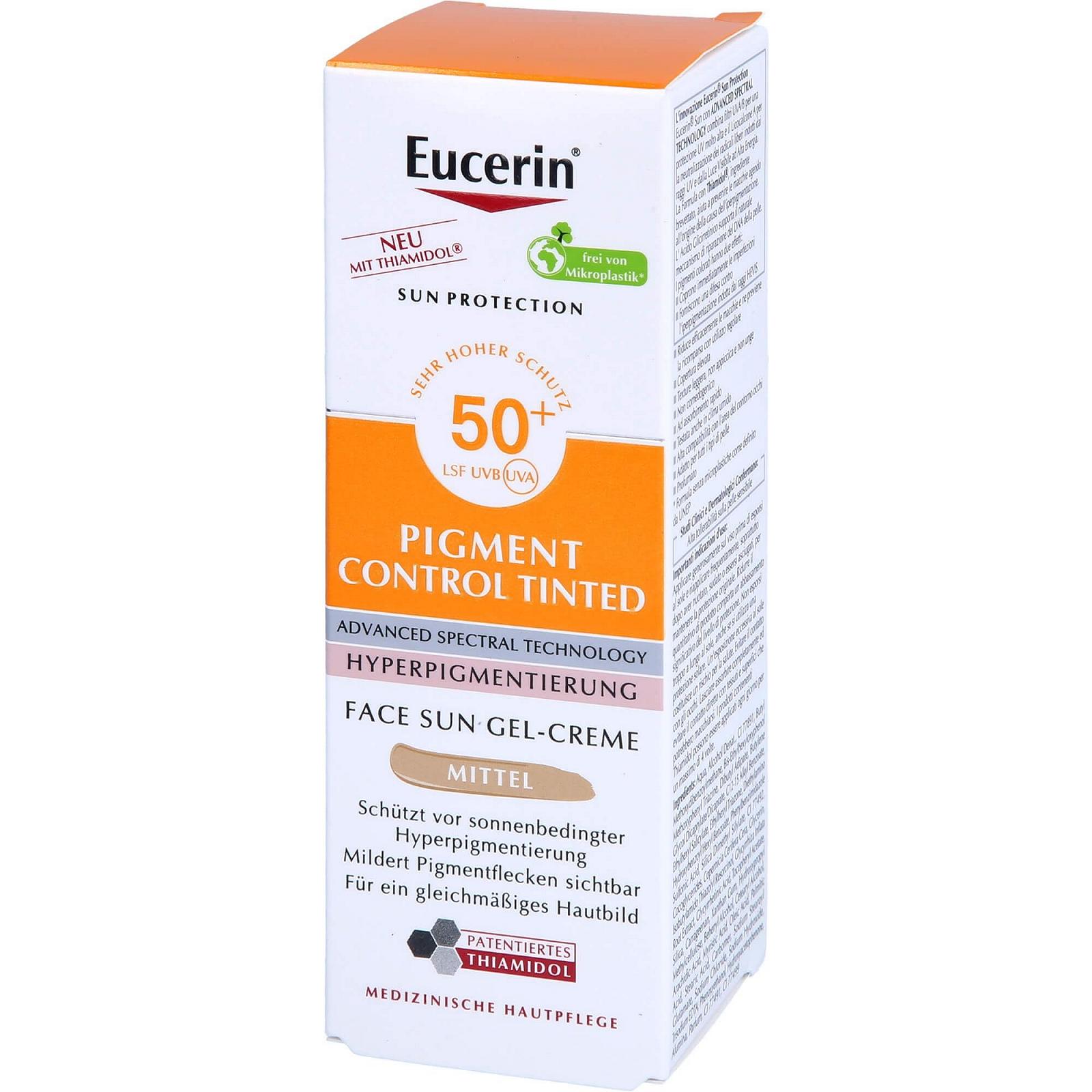 Сонцезахисний флюїд для обличчя Eucerin Pigment Control Tinted SPF 50+ тонуючий 50 мл, фото №4