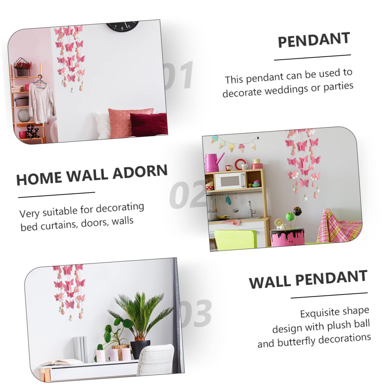 Оберег Toddmomy Butterfly Mobile Cardboard Butterfly Little Fresh Baby, фото №6