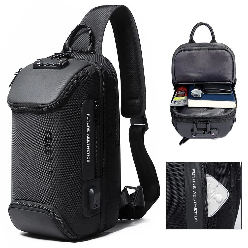 Рюкзак BANGE Business Smart Waterproof для ноутбука 15.6 дюймов с USB портом для зарядки, дорожный, защита от краж, фото №6 Рюкзак BANGE Business Smart Waterproof для ноутбука 15.6 дюймов с USB портом для зарядки, дорожный, защита от краж, фото №6