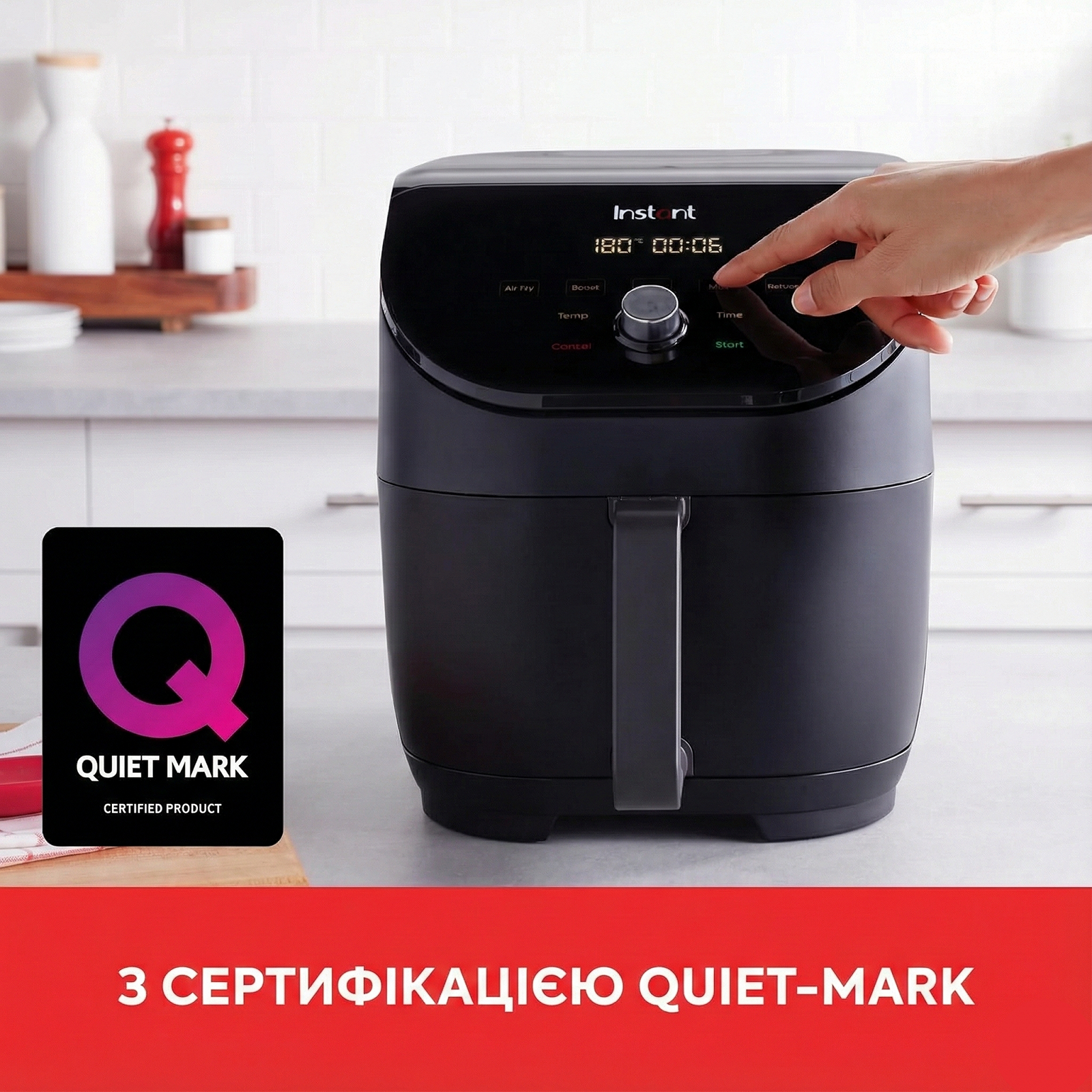 Мультипіч Instant Vortex Slim / 5.7 л / 1700 Вт / Чорна, фото №2 Мультипіч Instant Vortex Slim / 5.7 л / 1700 Вт / Чорна, фото №2