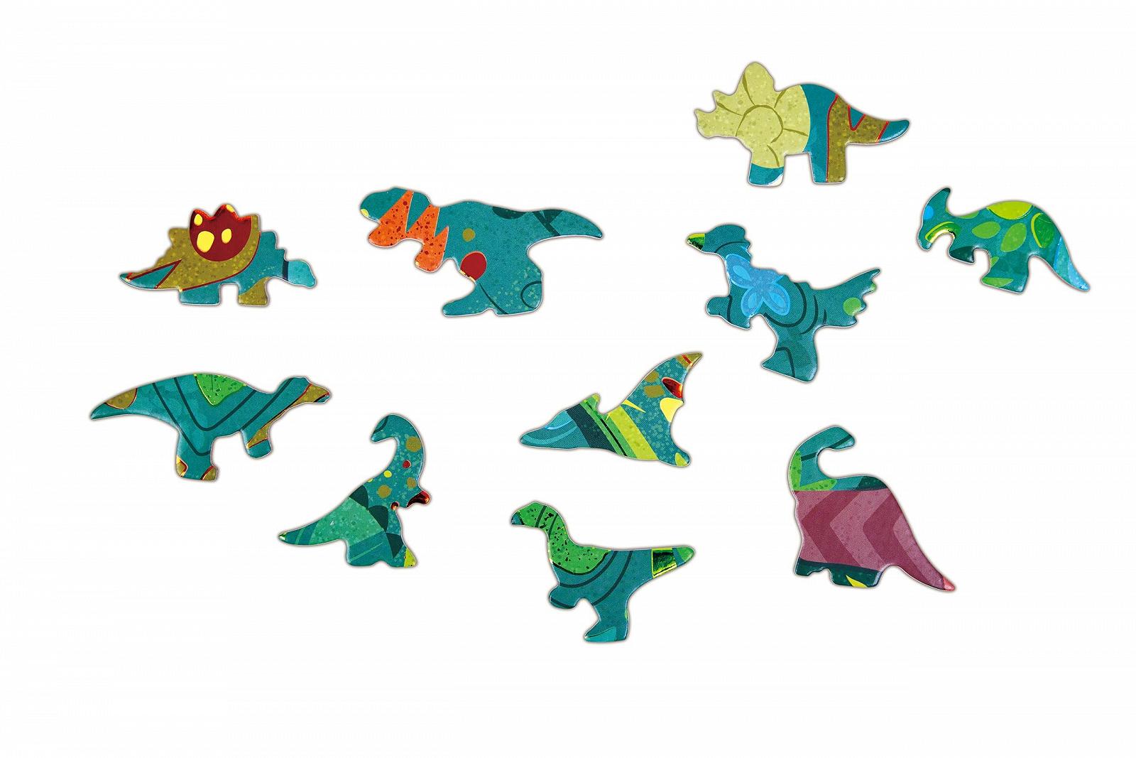 Пазл Hape Shimmer Dinosaur 200 елементів, фото №5 Пазл Hape Shimmer Dinosaur 200 елементів, фото №5