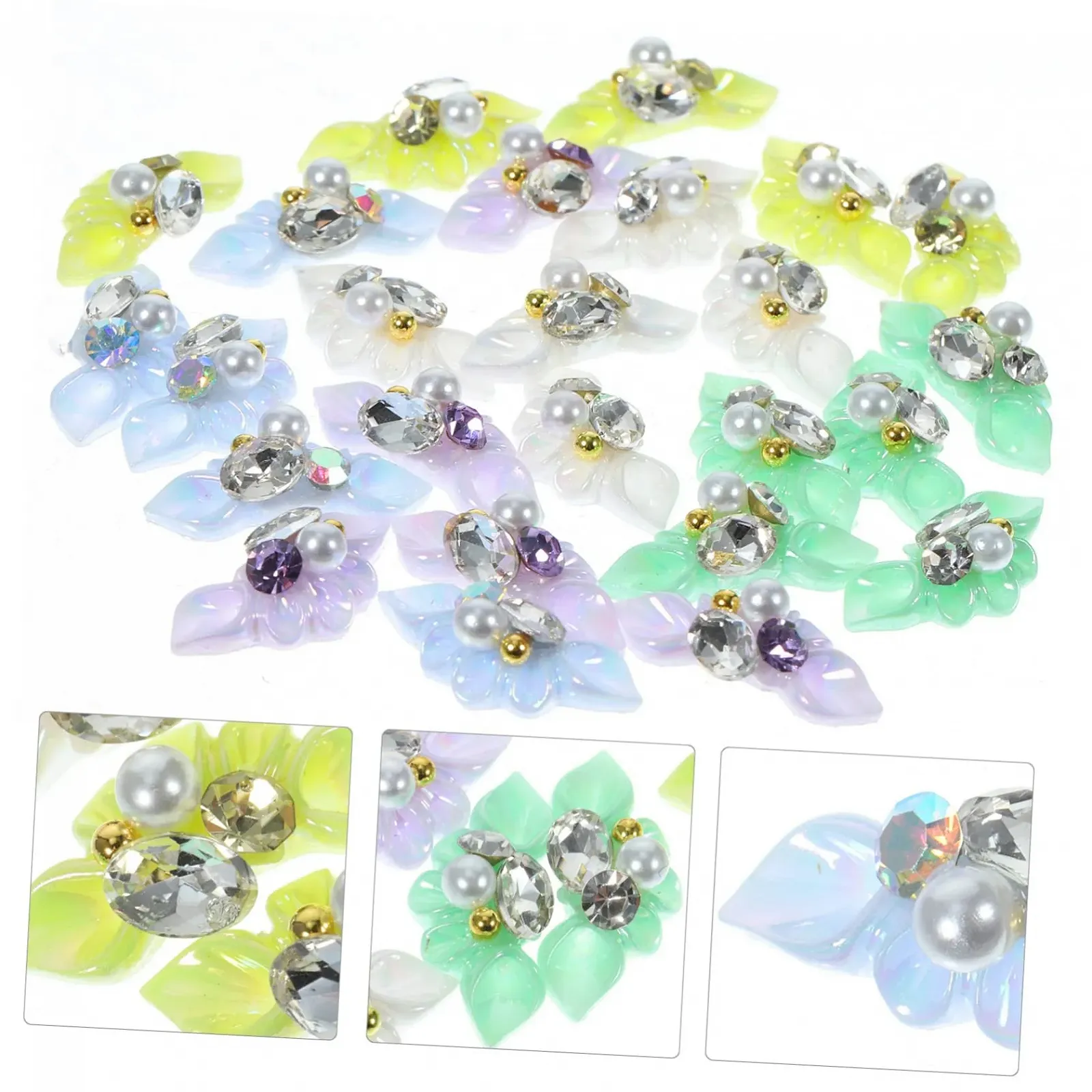 Цветы Подвески для ногтей 25 шт. Аксессуары для ногтей для акриловых ногтей Украшения для ногтей Цветы для ногтей, фото №4