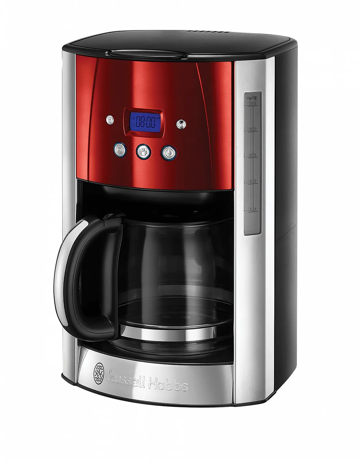 Цифрова кавоварка Russell Hobbs Luna 23240-56 з додатковим скляним глечиком червона, фото №2