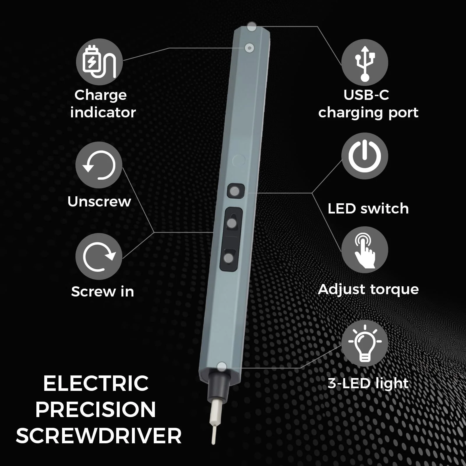 Набір електричних прецизійних викруток 152-в-1 для електроніки та ноутбуків, фото №4