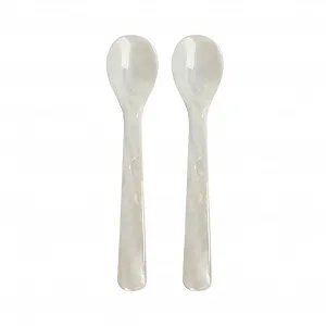 Перламутровая ложка для икры, набор 2 шт, ручной работы - Фото 1