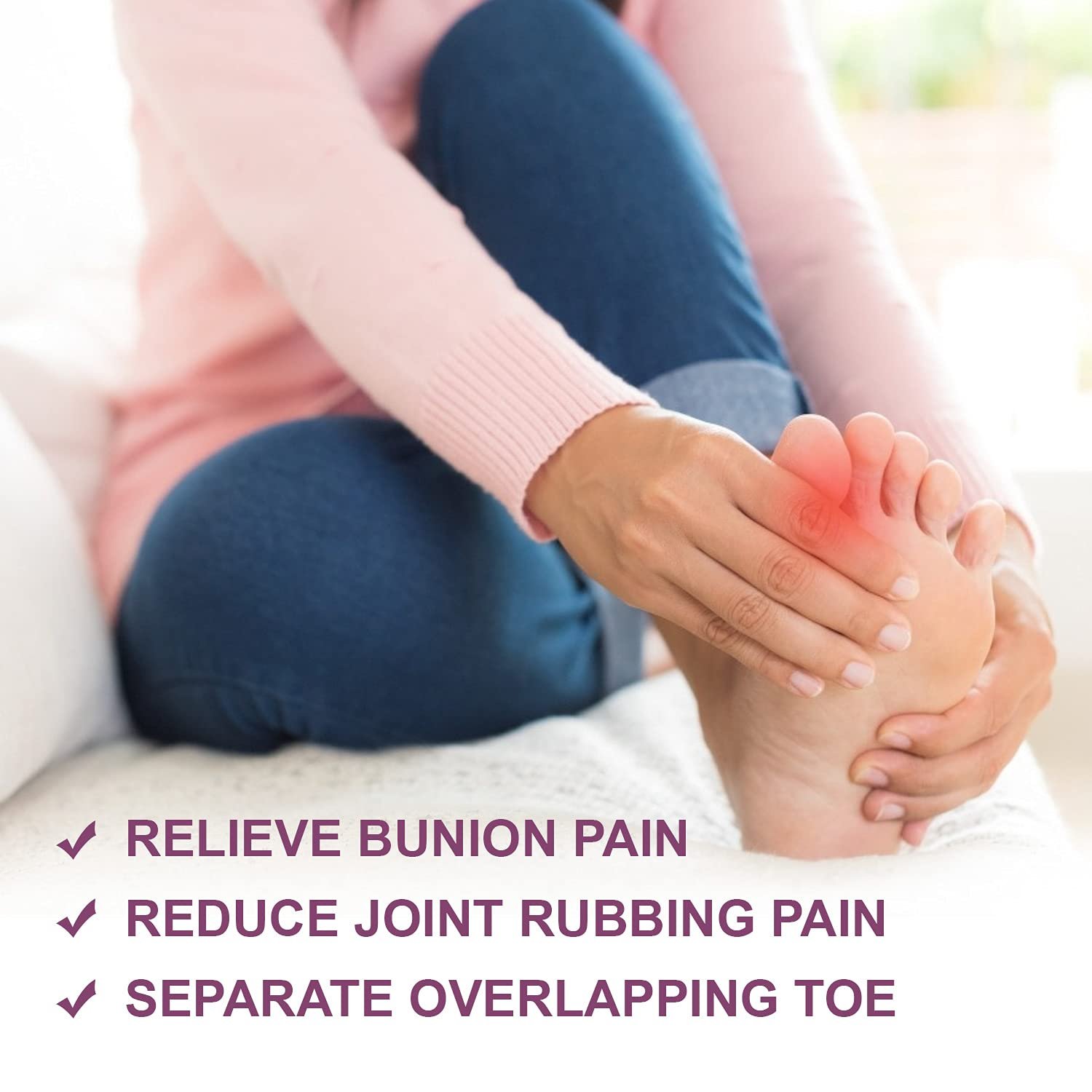 Подушечки для захисту кісточки Promifun з роздільником для великого пальця, 10 шт, фото №3