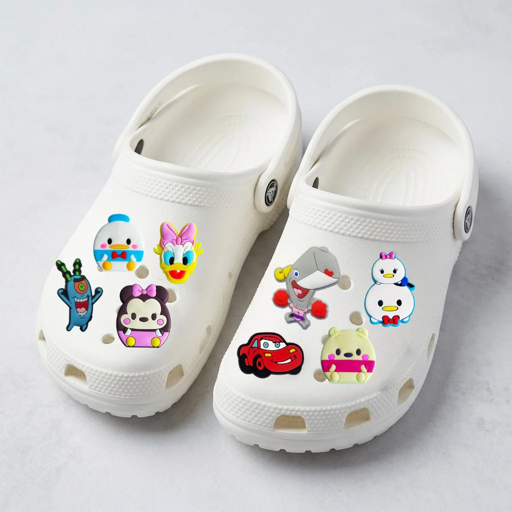 Набор джибитсов для кроксов (Crocs) «Мультяшный микс» — Аксессуары Молния МакВин, Винни Пух, Планктон, 8 шт., фото №1