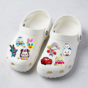 Набір джибітсів для кроксів (Crocs) «Мультяшний мікс» — Аксесуари Блискавка Маквін, Вінні Пух, Планктон, 8 шт. - Фото 1