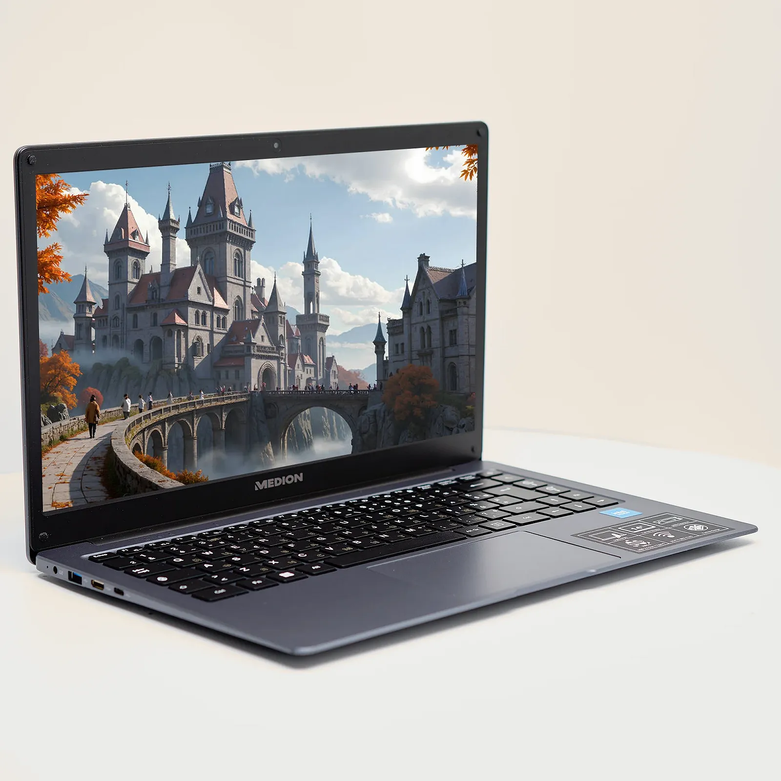 Ноутбук 14" Medion (Lenovo Group) Akoya E14223 | 10-е покоління Intel Celeron N4120 | RAM DDR4 4 ГБ | eMMC 128 ГБ | Intel UHD Graphics 600 | АКБ до 9 годин | Wi-Fi 5.0 | Bluetooth 5.1 | Win11 (5106), фото №3