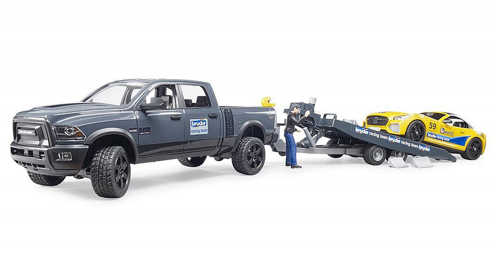 bruder Model RAM 2500 Power Wagon and Roadster Racing Team разноцветный игрушечный, фото №4