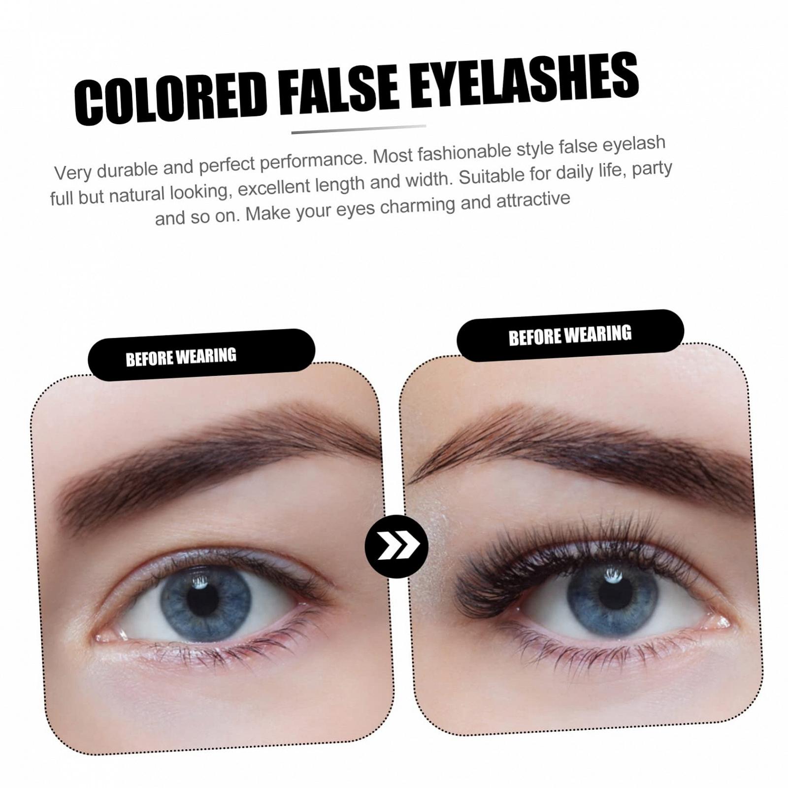 Ресницы накладные Miss Cosmetics из химического волокна с блестками, 1 пара, фото №4