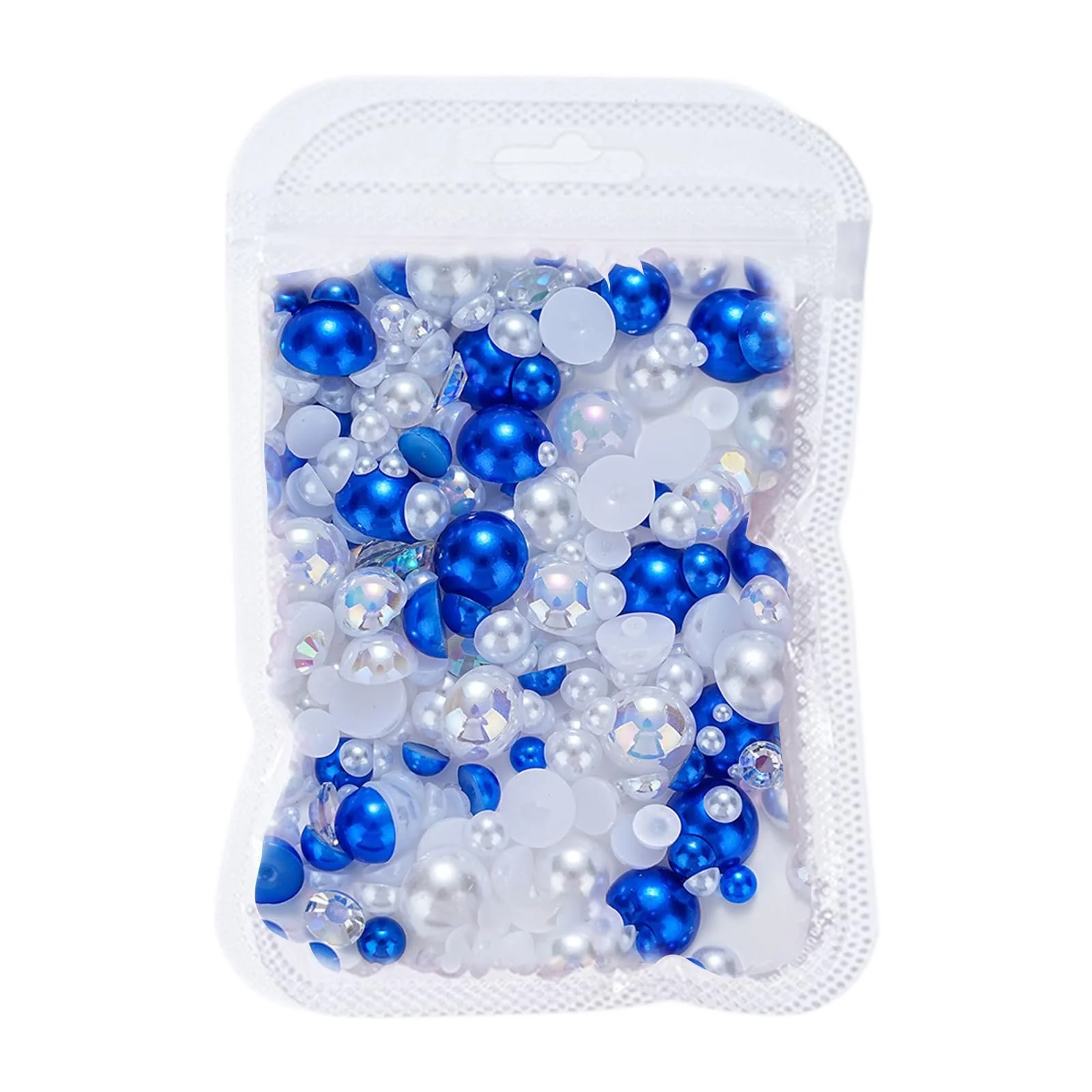 Напівкруглі перлини для нігтів з плоскою задньою стороною, фото №1