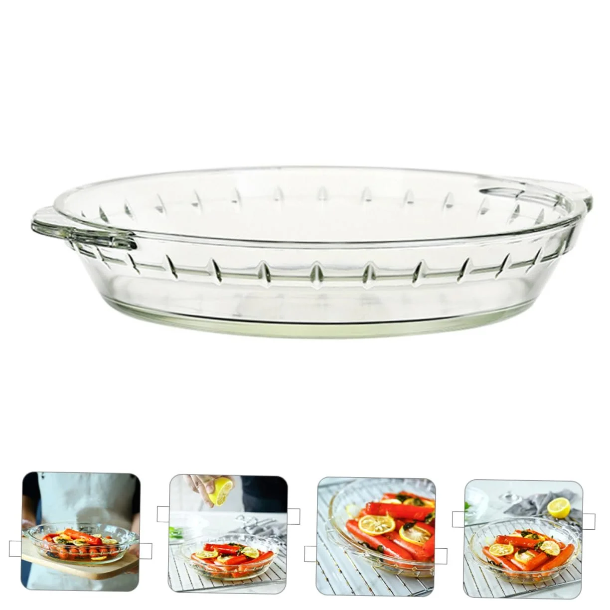 Форма для выпечки стеклянная термостойкая для микроволновой печи антипригарная, фото №6 Форма для выпечки стеклянная термостойкая для микроволновой печи антипригарная, фото №6