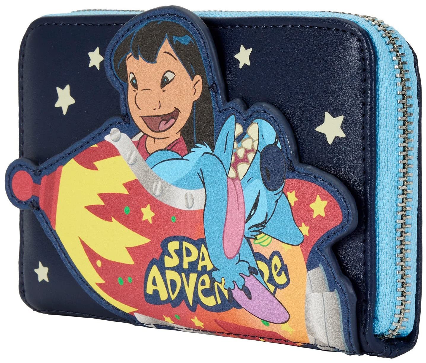 Кошелек Loungefly Disney Lilo and Stitch Space Adventure, разноцветный, космическая тематика, фото №6