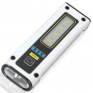 EDC Перезаряджуваний LED ліхтарик, Надяскравий тактичний з червоним, синім та COB робочим світлом - Фото 1