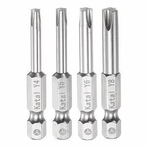 Набір трикутних бітів sourcing map Y4-Y8 1/4 дюйма шестигранний хвостовик 2 дюйма магнітний викрутка типу Y - Фото 1