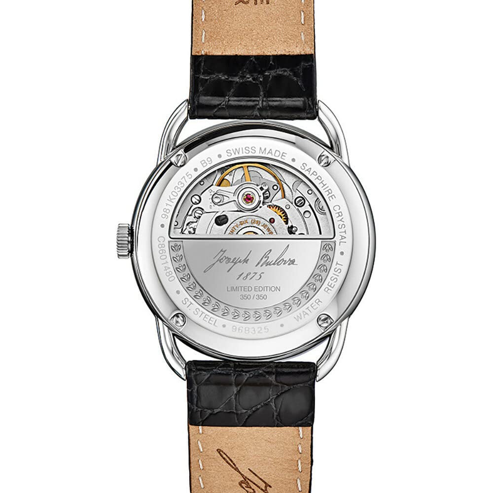 Годинник Bulova Commodore Automatic 96B325 Чорний Обмежена серія Ремінець, фото №3
