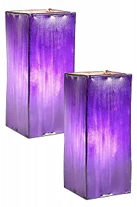 Настільна лампа Marrakesch Orient & Mediterran Interior Janka Східна шкіряна 30 см Фіолетовий - Фото 1