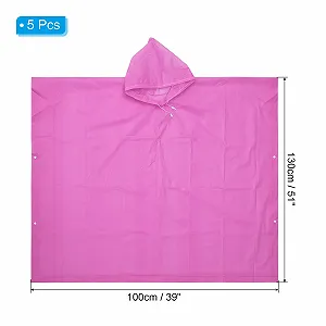 Пончо Patikil дощове для дорослих 5 шт. EVA Рожевий synthetic.ua - Фото 1