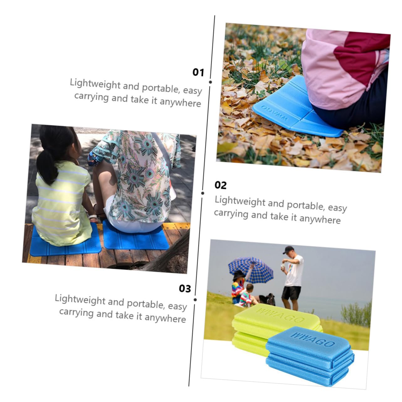 Килимок Toddmomy Xpe 8 x складаний піноматеріал для пікніку дитячий, фото №5