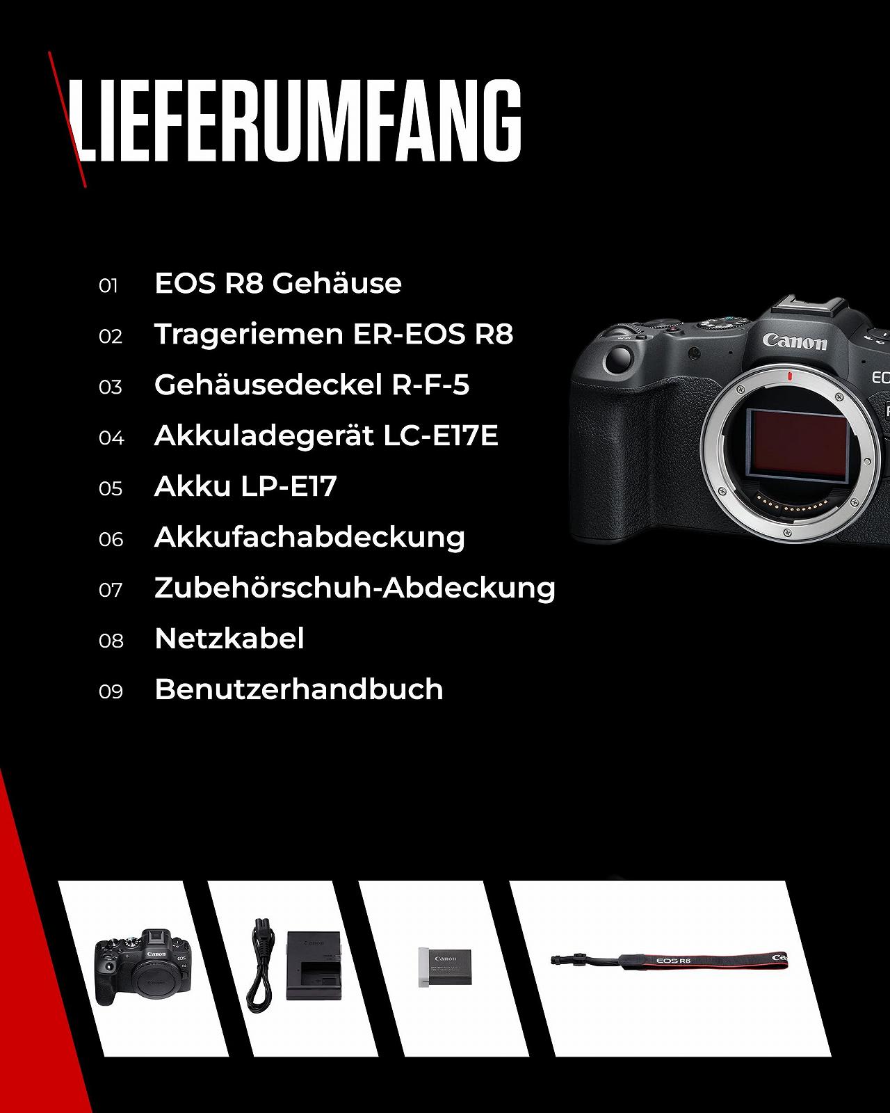 Камера Canon EOS R8 (Корпус) - 24.2MP Повнокадрова системна камера - Dual Pixel CMOS AF II, 4K до 60 кадрів/с, до 40 кадрів/с, сенсорний дисплей, WiFi, Bluetooth та USB-C - Розроблено для повної креативності, фото №7