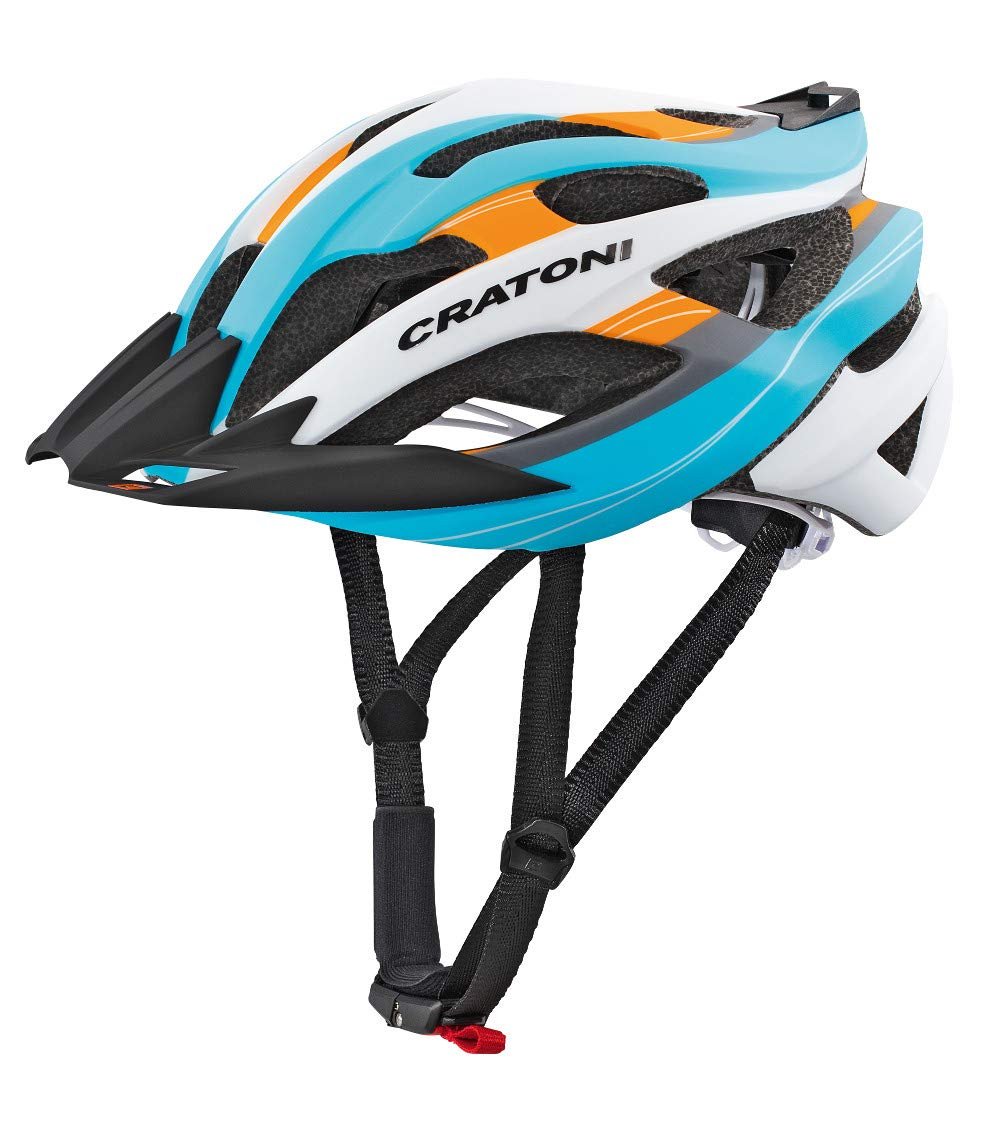 Шолом Cratoni C-Tracer гірський, M/L 56-59 см, синьо-помаранчево-сріблястий, фото №1