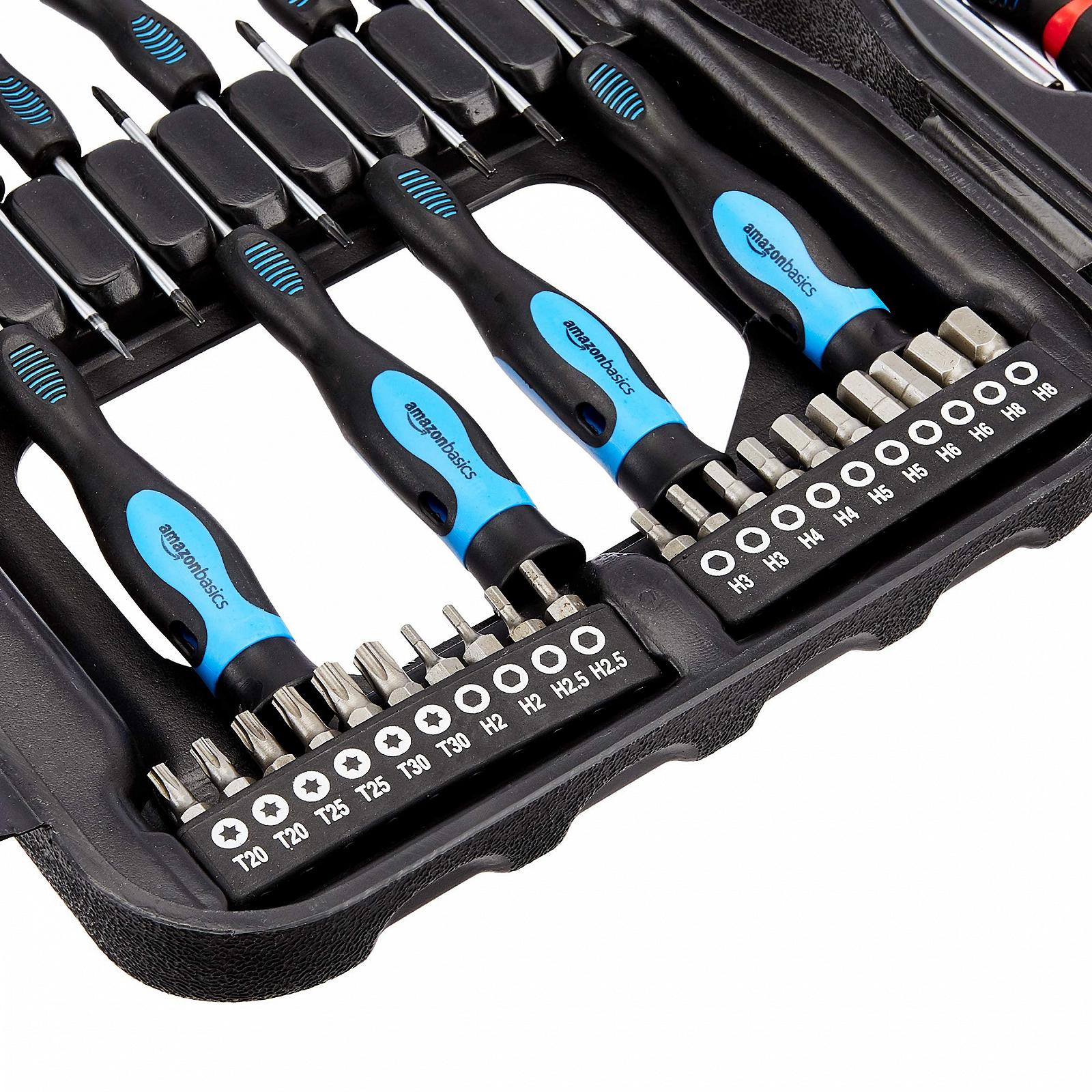 Набір викруток Amazon Basics 58 шт Precision Slotted, Phillips, Torx та набір плоскогубців 4 шт, фото №4